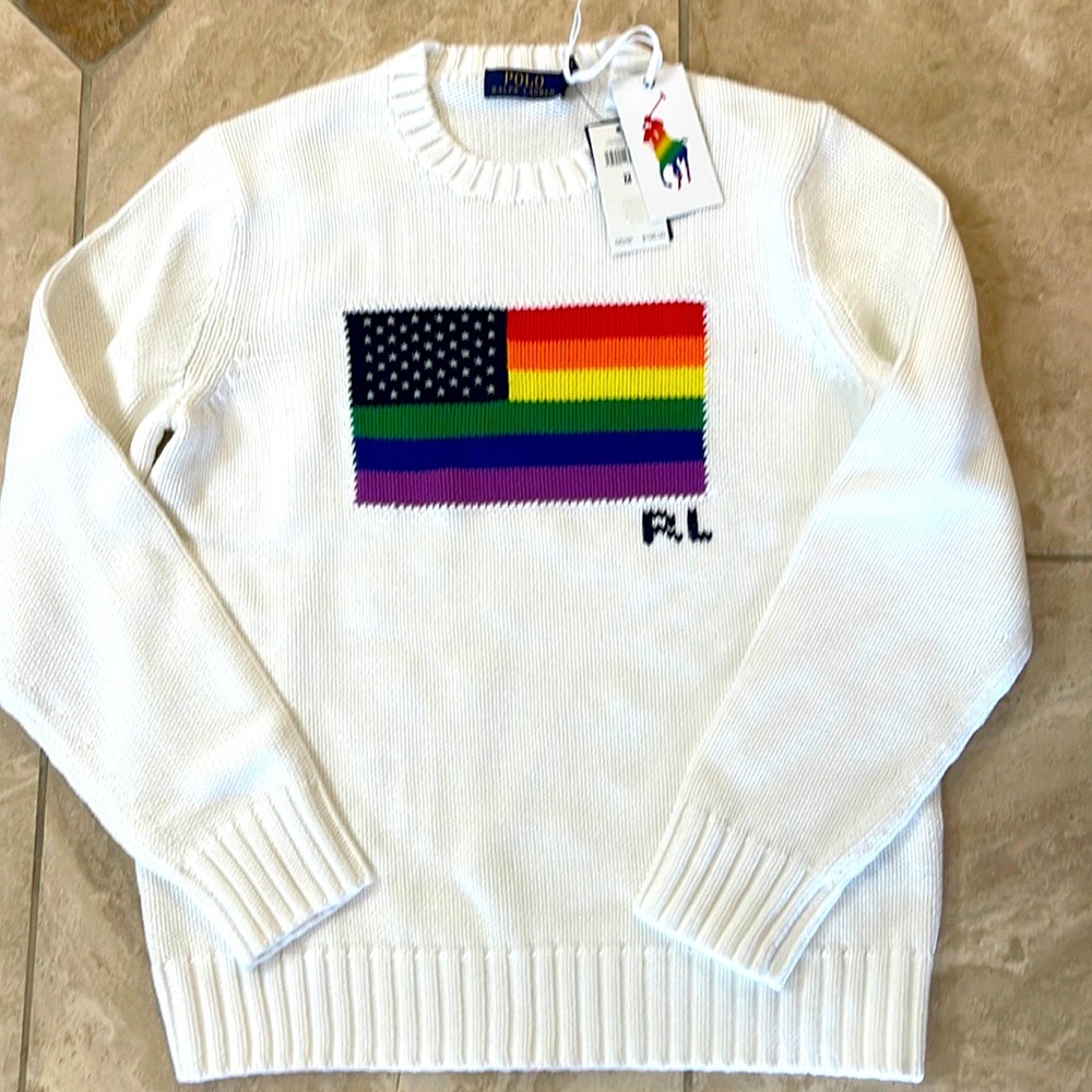 Polo Ralph Lauren white knitted sweater. - Picture 2 of 4